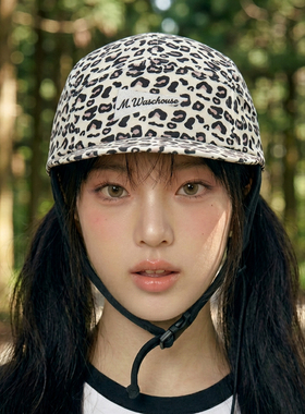 豹纹宽檐防水显脸小棒球帽女