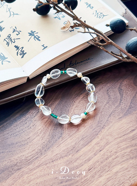 设计师款天然白水晶高颜值手串女
