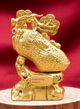 金属工艺品饰品,合金,一夜暴富,麒麟,金牛座,祝福合金,财神,钱,花