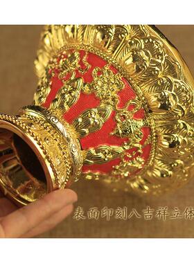 树脂红皮底座大中小号转轮底座莲花转金筒 金色专用底座银色