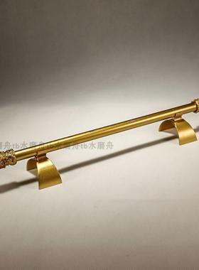 2米 黄铜定海神针摆件黑神话孙悟空如意金箍棒金属伸缩男士手把件