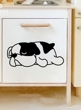 小动物玻璃贴墙面镜子装饰贴画
