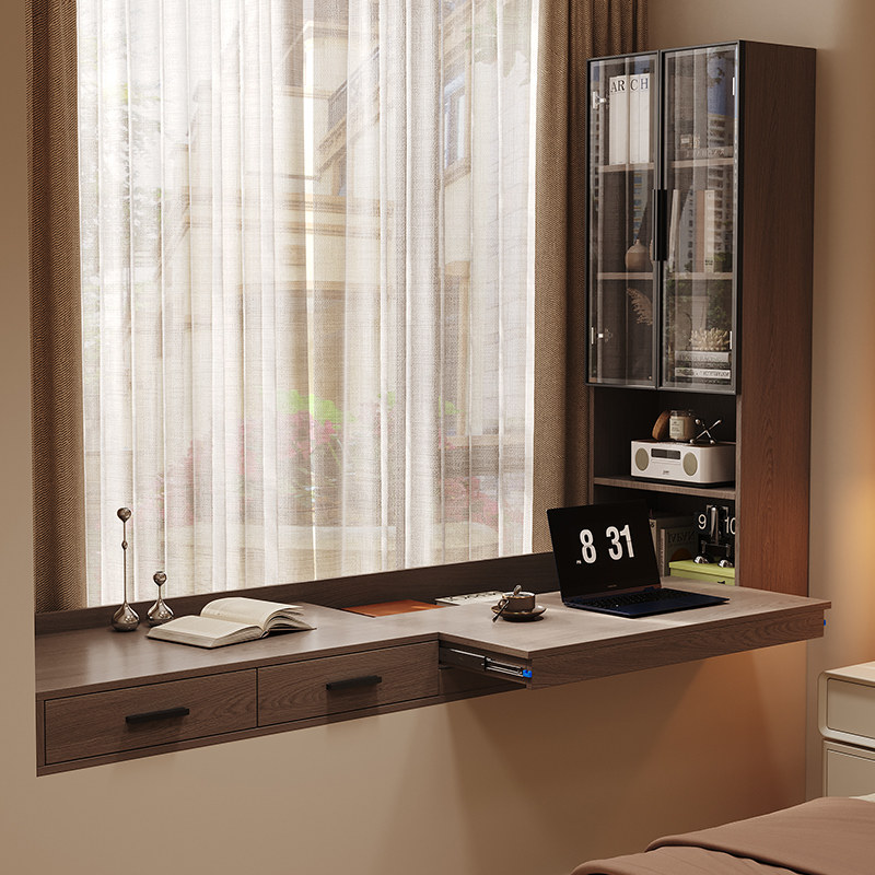 ENF级飘窗柜卧室窗边柜窗台改造柜书桌书柜一体储物收纳柜可定制,淘宝优惠券,粉丝福利购,淘宝优惠卷