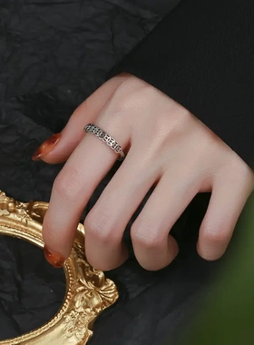 钱多多戒指女个性男女小众复古