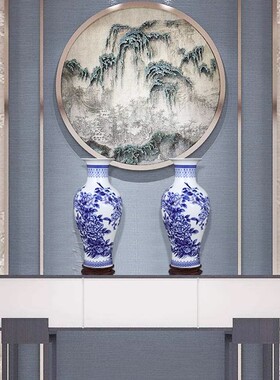 鸡毛掸子收纳瓶插鸡毛掸子的花瓶