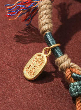 可加蜜蜡饼子玉吊坠手搓棉线