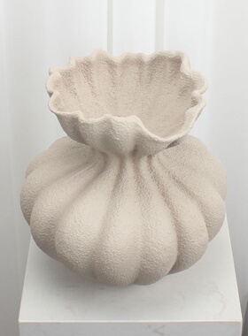 法式大花瓶感摆件样板间民宿餐桌客厅玄关卧室复古艺术花器