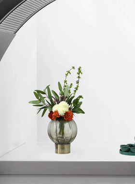 现代轻奢仿真花餐桌摆花简约假花装饰样板间家居客厅桌面软装摆件