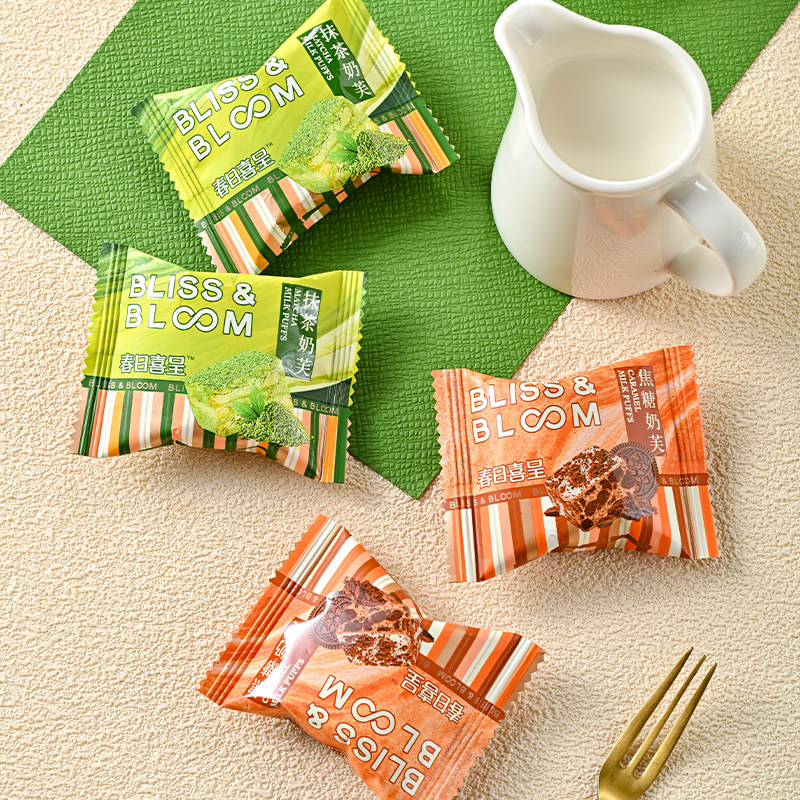春日喜呈焦糖抹茶奶芙雪花酥高颜值儿童零食高级结婚喜糖伴手礼,淘宝优惠券,粉丝福利购,淘宝优惠卷