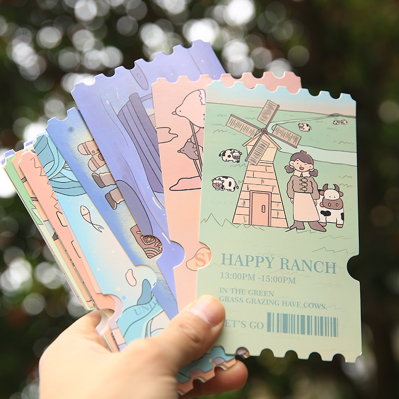 20 non-repeating Dreamland ticket postcards