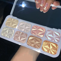 Small Red Book Eight Color Diamond High Disc God Fairy Pops Light Pink Eye Shadow Bulls face Tibright polarized light