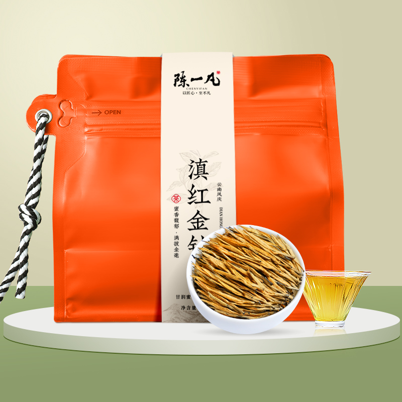 陈一凡 滇红金针蜜香特级 茶叶红茶新茶云南凤庆滇红工夫红茶袋装