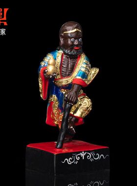 铁拐李神像香樟木雕八仙过海之首仙师公8寸纯手工居家供奉摆件