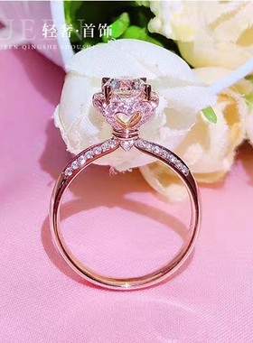 莫桑石时尚手捧花戒指高级