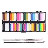 12 сеток, 40 цветов, тарелка с цветочной феей, детская краска для лица, моющийся набор для рисования тела, полный набор инструментов