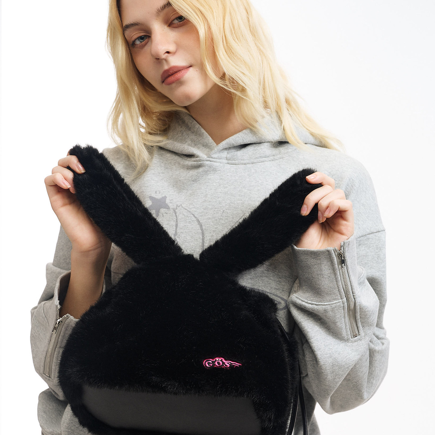 GOST可可爱爱戴蒙兔兔耳朵毛绒绒包包,淘宝优惠券,粉丝福利购,淘宝优惠卷