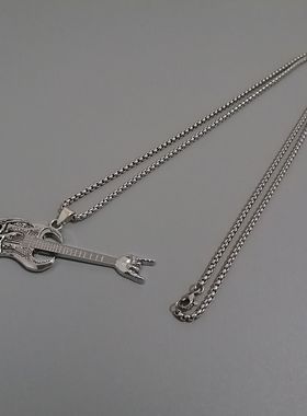 吉他吊坠一页出品摇滚骷髅