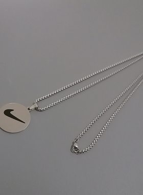 一页出品！潮牌欧美嘻哈项链街头原宿潮男女简单个性圆牌吊坠项链