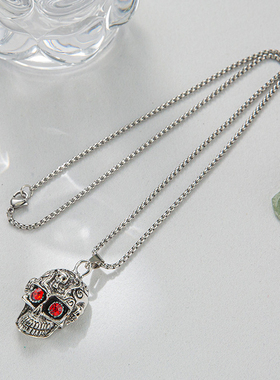 一页出品！欧美嘻哈项链男街头个性百搭钛钢毛衣链吊坠女蹦迪配饰