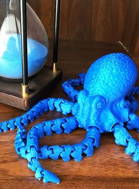 3D打印仿真章鱼乌贼八爪鱼模型