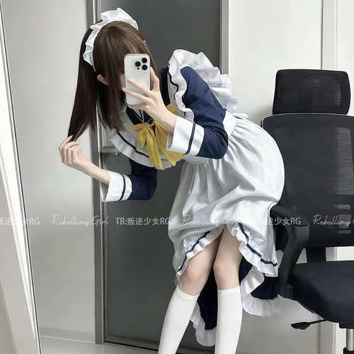 星光咖啡馆*四季夏目枣子姐cos女仆装可爱二次元Lolita长款连衣裙 - 图2