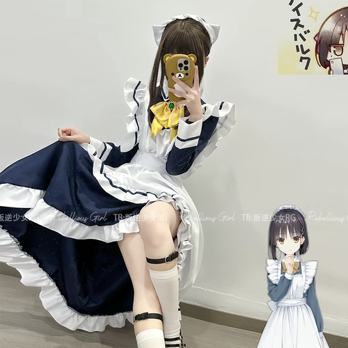 星光咖啡馆*四季夏目枣子姐cos女仆装可爱二次元Lolita长款连衣裙 - 图3