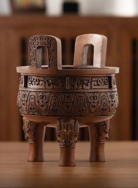 紫铜仿古青铜器摆件西周大克鼎