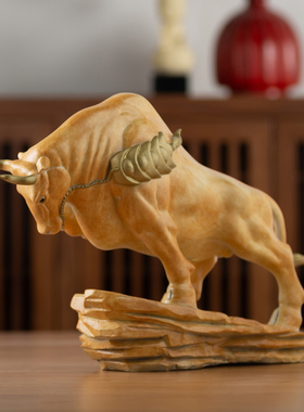 黄铜牛摆件礼品股市牛市牛气冲天