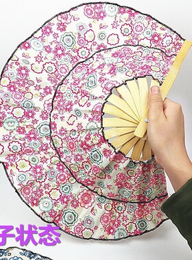 扇子帽子两用竹扇折叠帽子可以折叠的太阳帽下地干活防晒帽子百搭