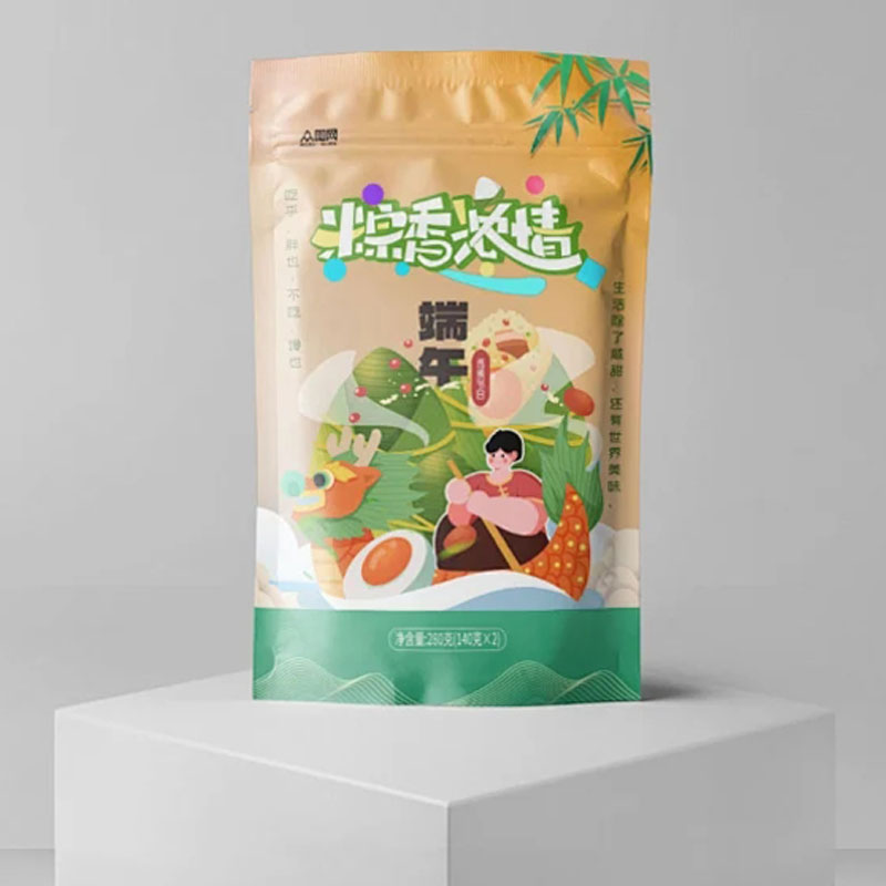 端午粽子食品包装袋定制端午节礼品袋自封自立拉链袋定做logo彩印-图1