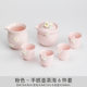 Hand-kneaded ceramic kung fu tea set for home high-end ladies special teapot tea cup set 2025 new style