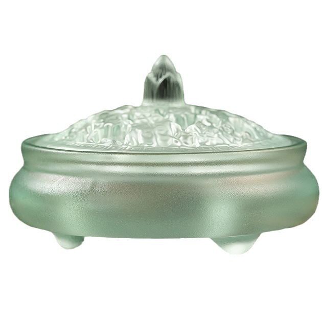 Ancient glazed Xuande furnace home indoor tea room tea ceremony decoration incense sandalwood plate incense tower incense agarwood aromatherapy furnace