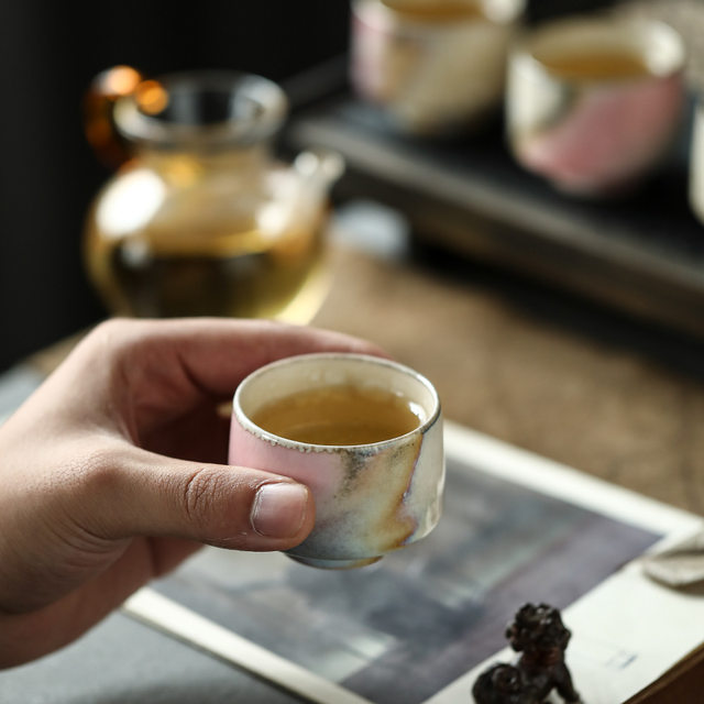 Jingdezhen hand-drawn underglaze color ceramic kung fu tea cup master cup single cup high-end personal tea set