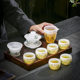 Qianli Jiangshan Glaze Kung Fu Tea Set Home Light Luxury High-end Cover Bowl Teacup Special for Tea Making 2026 New Style