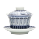 Jingdezhen hand-painted blue and white porcelain underglaze color Sancai bowl single high-end Kung Fu tea set white porcelain tea cup