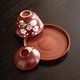 Hand-painted plum blossom gilt silver Sancai bowl tea cup single high-end ceramic Kung Fu tea set tea bowl with lid