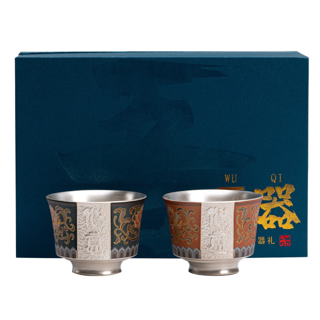 Baifu silver cup high-end master cup 999 gilded silver