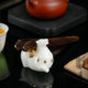 Ice type jade ceramic Tang horse zodiac horse high-end tea pet ornaments Chinese household tea set desktop tea room decorations