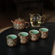 Dunhuang Fengbaoxianghua Kungfu tea set teapot teacup set household high-end light luxury 2025 new style special for making tea