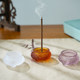 Glazed creative small incense burner, incense stick, household indoor aromatherapy holder, high-end tea ceremony decorative ornaments