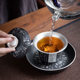 999 gilt silver purple clay three-capacity bowl household drinking tea bowl single high-end tea cup Kung Fu tea set