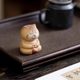 Hand-made purple clay tea pet tiger desktop ornaments zodiac tiger high-end tea set tea table decorations boutique can be raised