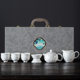 High-end crystal glaze ice flower Kung Fu tea set teapot cover bowl teacup set high-end household ceramic tea drinking teapot