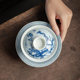 Jingde antique ceramic covered bowl with blue and white dragon pattern