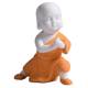 White porcelain colored sand ceramic kung fu little monk boutique can raise high-end tea pet ornaments tea ceremony desktop decoration tea play