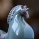 Ceramic Tang Horse Ornament Small Lucky Tea Pet Boutique Can Be Raised in Living Room Entrance Desktop Decoration Desk Tea Play
