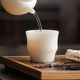 Ice-burnt mutton-fat jade bamboo master cup, high-end white porcelain tea cup, high-end personal ceramic tea cup