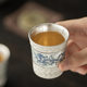 High-end handmade ceramic gilt sterling silver master cup single cup high-end personal Kung Fu tea cup tea set small tea cup