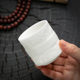 High-end ice-seed mutton-fat jade Kung Fu tea cup for men, high-end personal ceramic white porcelain master cup for tea tasting single cup