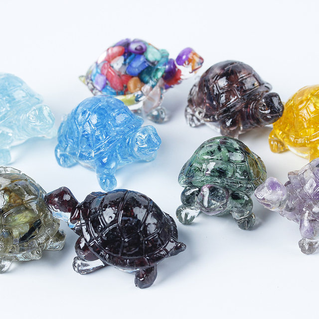 Creative crystal Zen turtle tea pet small ornaments can raise high-end tea sets accessories tea desktop tea play to attract wealth